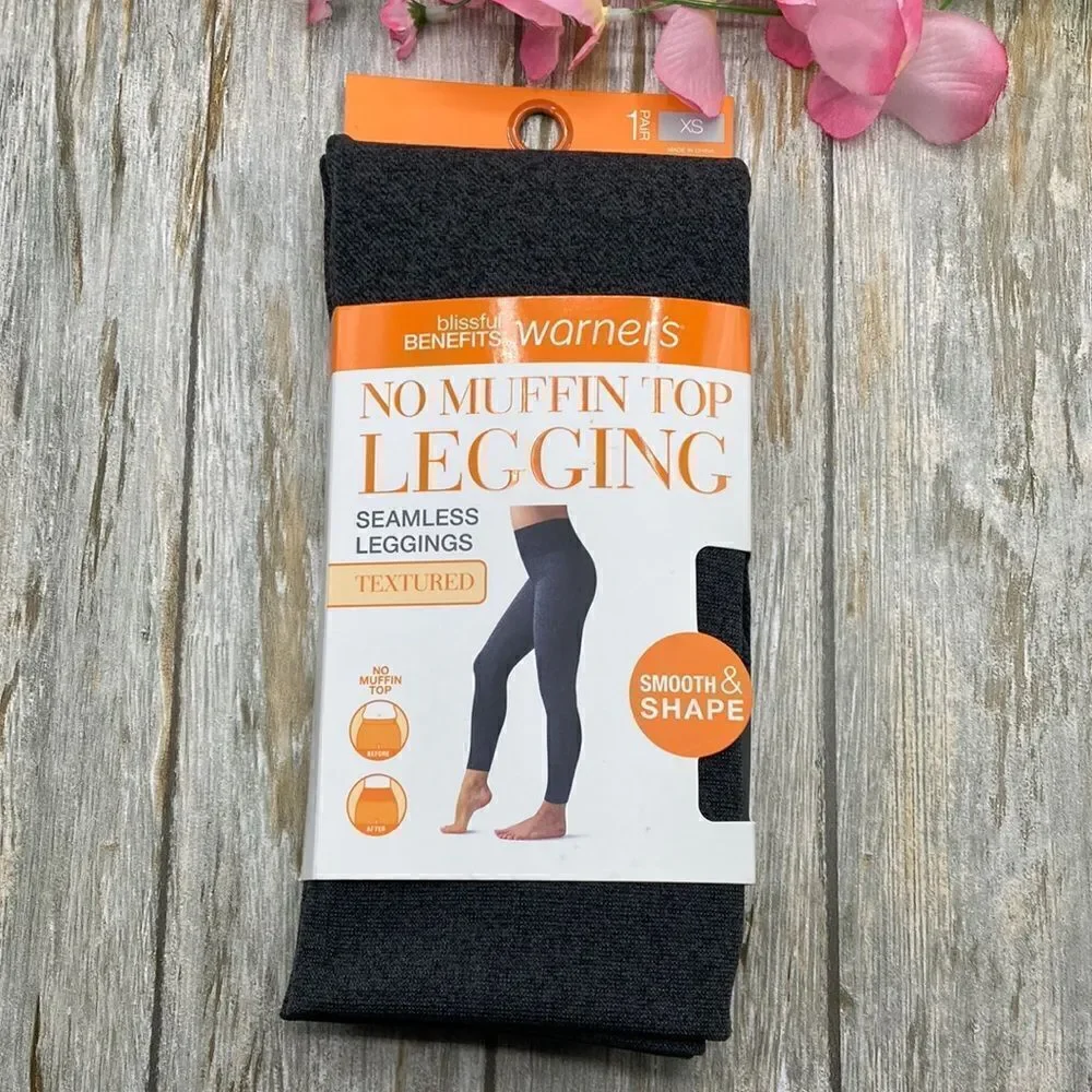 Women’s No Muffin Top Twill Seamless Shaping Textured Leggings Size XS